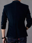 Men's Plus Size Slim Fit Velvet Blazer view 5