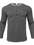 Men's Full Size Striped Long Sleeve T-Shirt Plus Size view 2