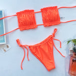 Frill Trim Ruched Bikini Set view 6