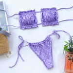 Frill Trim Ruched Bikini Set view 3