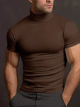 Men's Full Size Short Sleeve Turtleneck T-Shirt Plus Size view 5