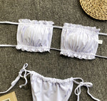 Frill Trim Ruched Bikini Set view 12