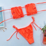 Frill Trim Ruched Bikini Set view 5