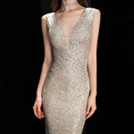 Sequin Mermaid Evening Gown view 5