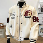 Men's Wool & Leather Patch Baseball Jacket view 2