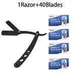 Classic Folding Straight Razor -- Stainless Steel Barber Blade view 7