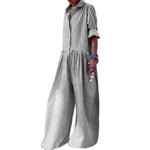 Gingham Check Wide-Leg Jumpsuit view 8