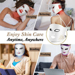 Hello Face LED Face Mask Light Therapy Red, Blue & Infrared Light Facial Skin Care Device with Eye Protection view 5