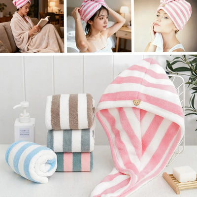 Quick-Dry Hair Turban Towel