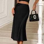 Satin Pleated Midi Skirt view 9