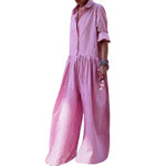 Gingham Check Wide-Leg Jumpsuit view 7