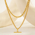 Layered Gold Necklace Set view 3