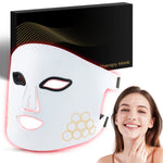 Hello Face LED Face Mask Light Therapy Red, Blue & Infrared Light Facial Skin Care Device with Eye Protection view 1