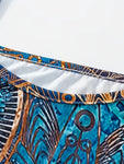 Bohemian Totem Print Halter Maxi Dress view 3