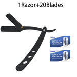 Classic Folding Straight Razor -- Stainless Steel Barber Blade view 10