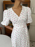 Floral Jacquard Cotton A-Line Midi Dress view 11