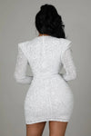 Sequin V-Neck Party Dress view 2