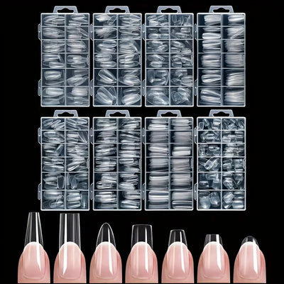 120pc Marble Press-On Nail Set