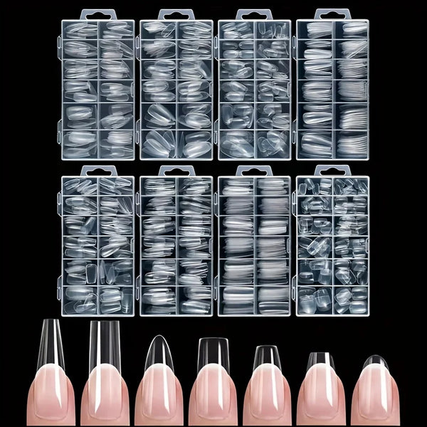 120pc Marble Press-On Nail Set