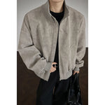 Men's Vintage Tie-Dye Suede Bomber Jacket view 1