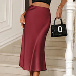 Satin Pleated Midi Skirt view 2
