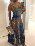 Bohemian Totem Print Halter Maxi Dress view 1