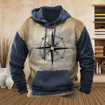 Vintage Compass Graphic Hoodie view 3