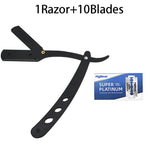 Classic Folding Straight Razor -- Stainless Steel Barber Blade view 9