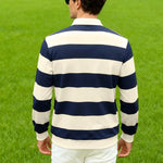 Men's Striped Rugby Polo Shirt view 4