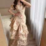 Floral Corset Mermaid Maxi Dress view 1