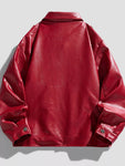 Men's Plus Size Lapel Collar Long Sleeve Outerwear view 6