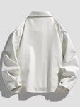 Men's Plus Size Lapel Collar Long Sleeve Outerwear view 2