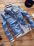 Men's Full Size Slim Fit Button Up Denim Jacket Plus Size view 1